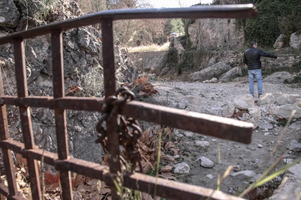 El río Molinar de Alcoy se queda seco