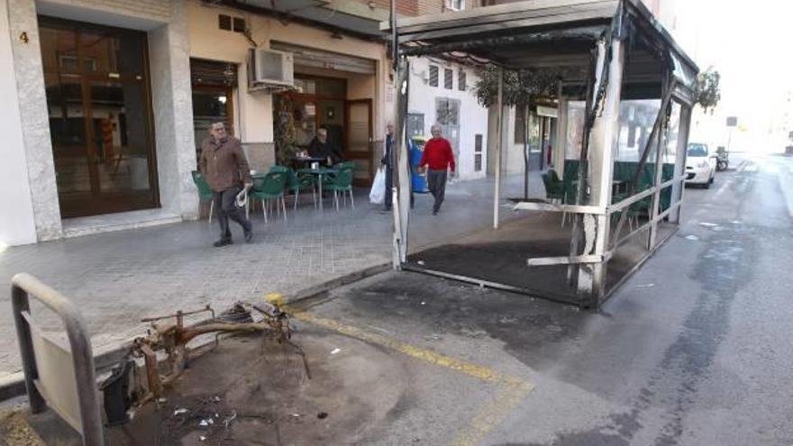 Estado en el que quedó la zona tras el incendio.