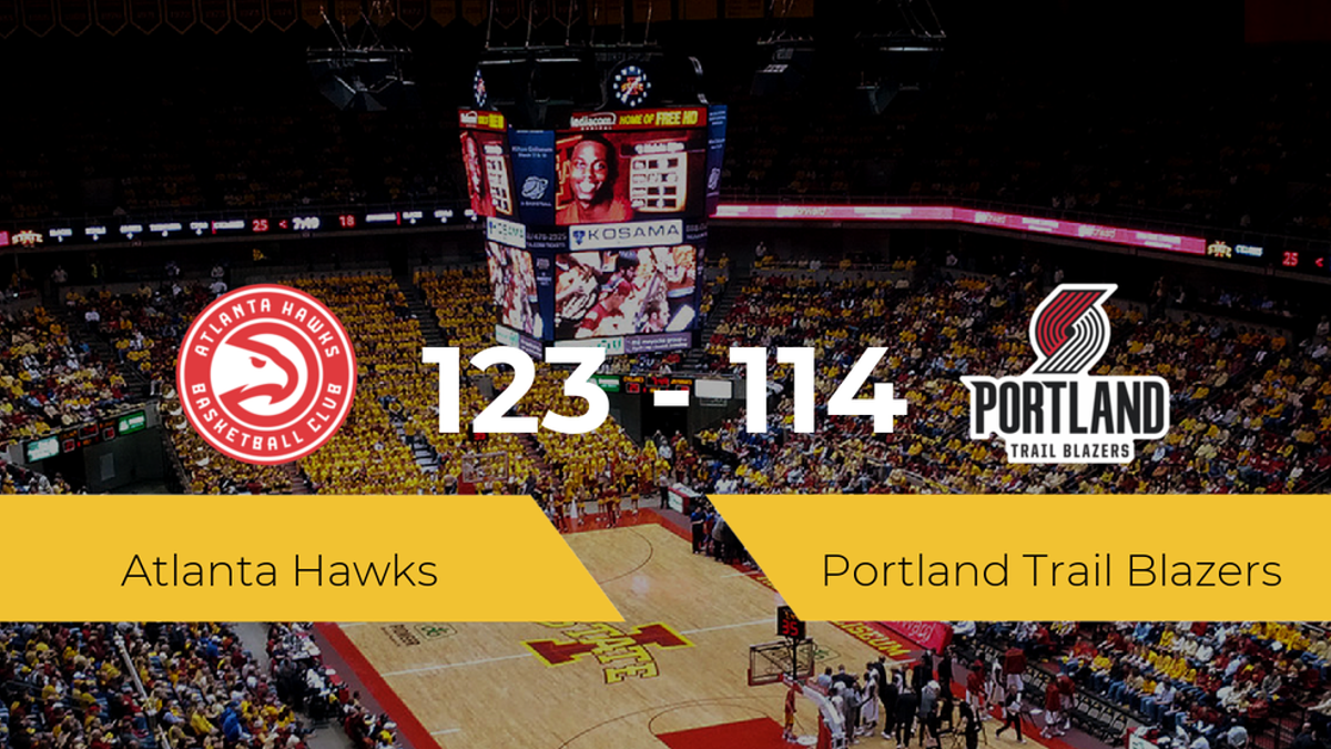 Atlanta Hawks se lleva la victoria frente a Portland Trail Blazers por 123-114