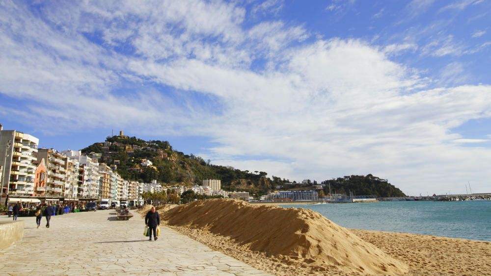 Les platges de Blanes després del temporal