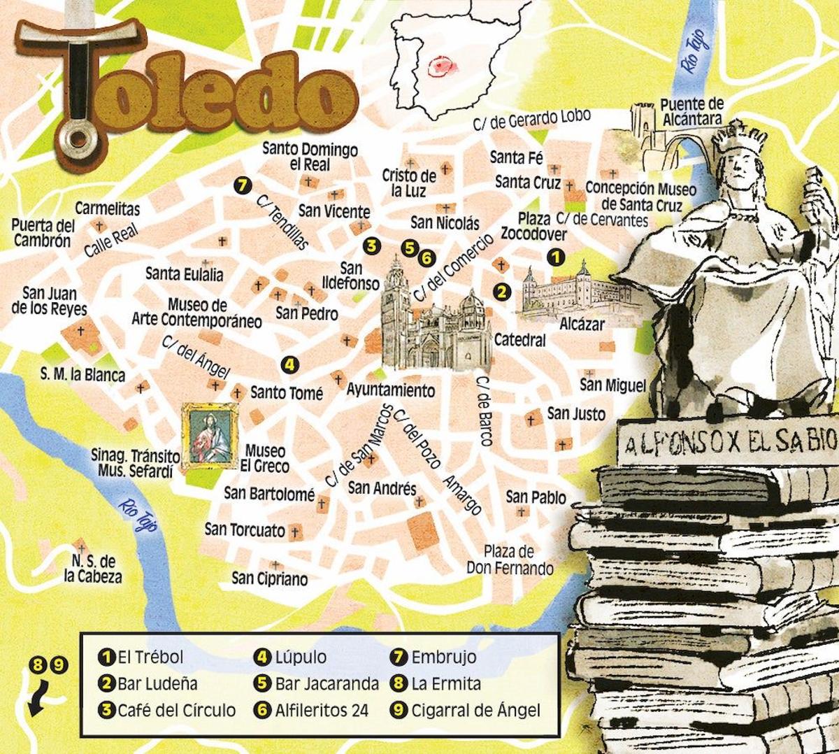 Toledo, mapa