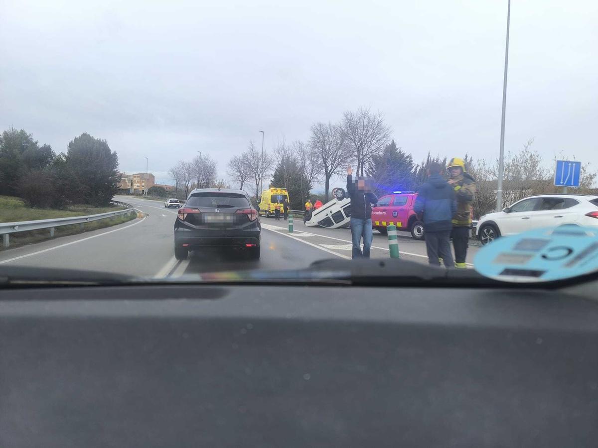 Accident a la C-55, a Manresa