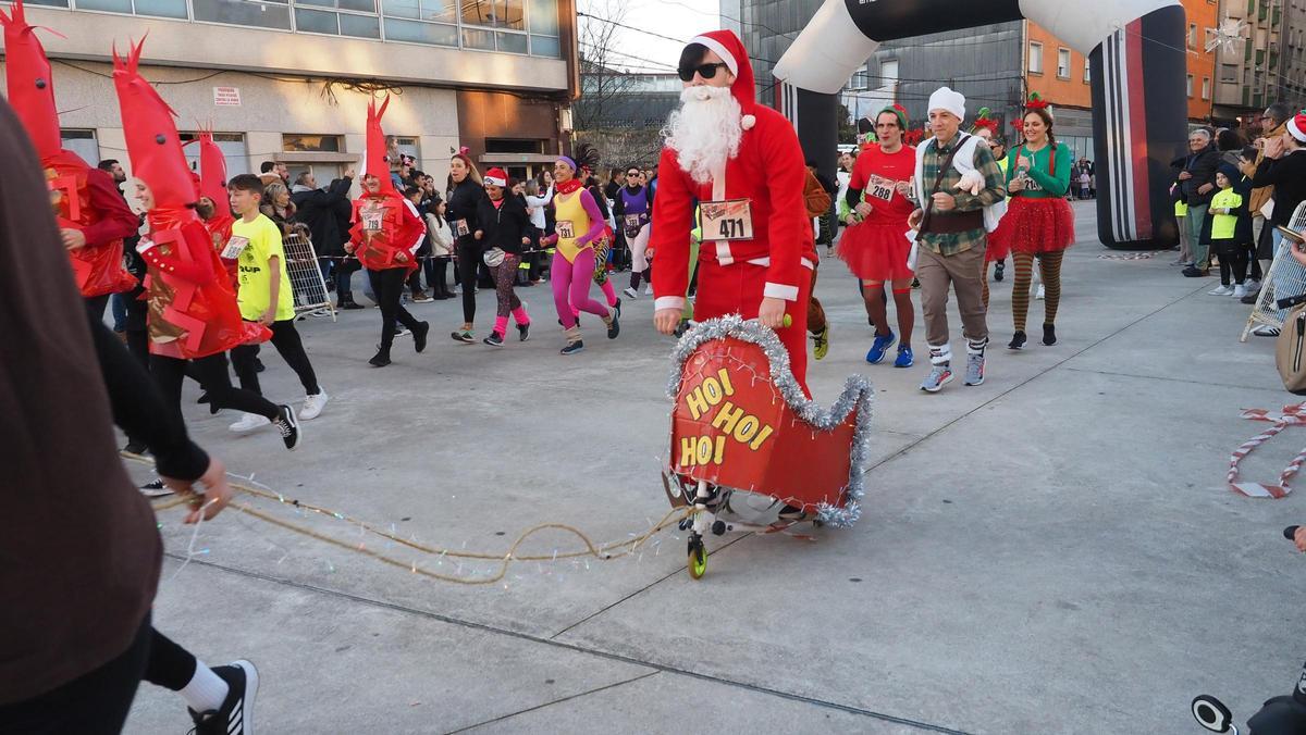Llegada a meta de Papá Noel en la edición del año pasado.