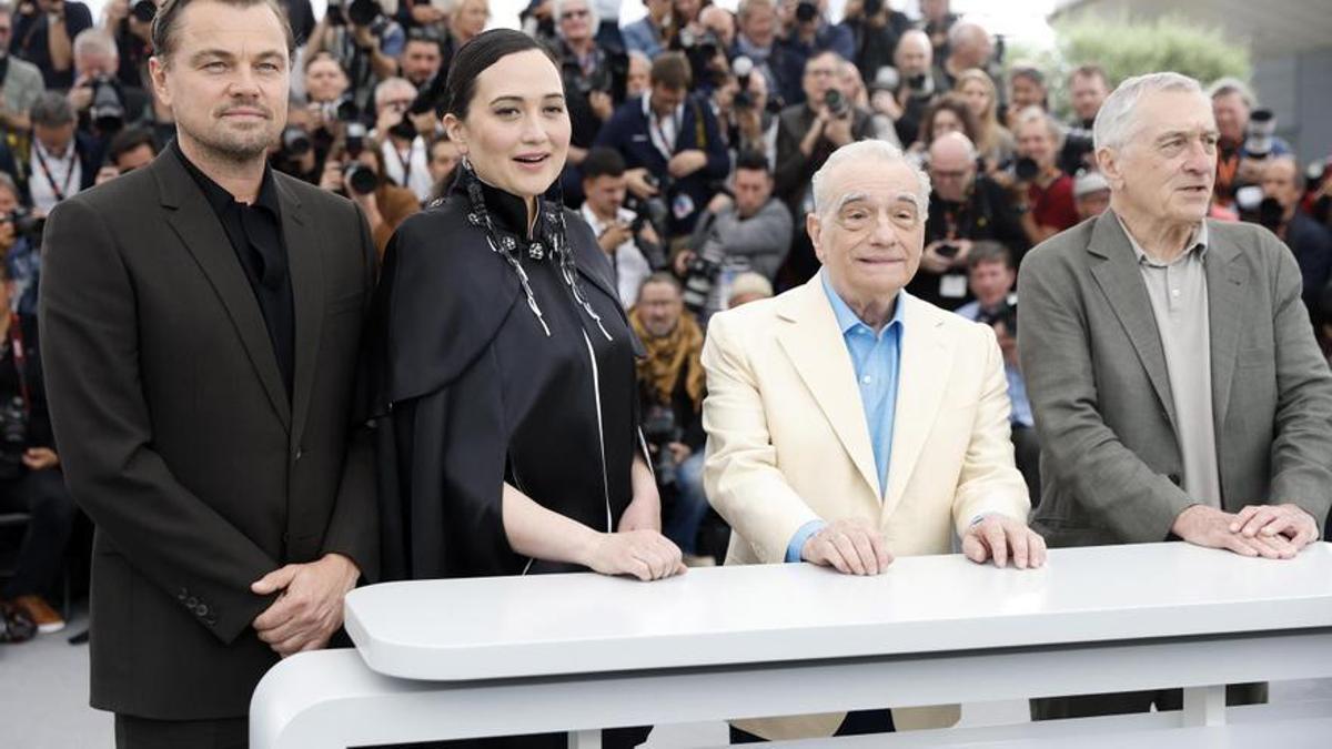 Scorsese y el equipo de la película en el Festival de Cannes.