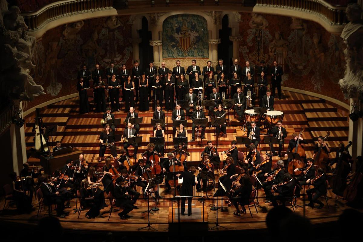 Actuación de la Orquesta Franz Schubert Filharmonia en el Palau de la Música.