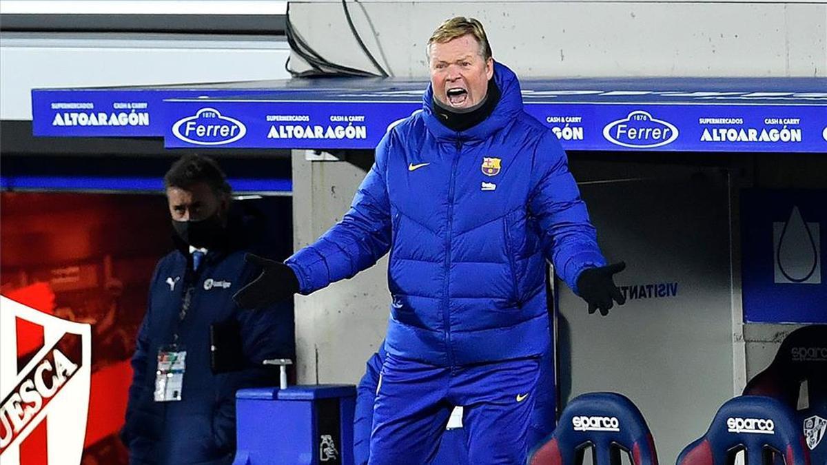 Koeman, en el banquillo de El Alcoraz