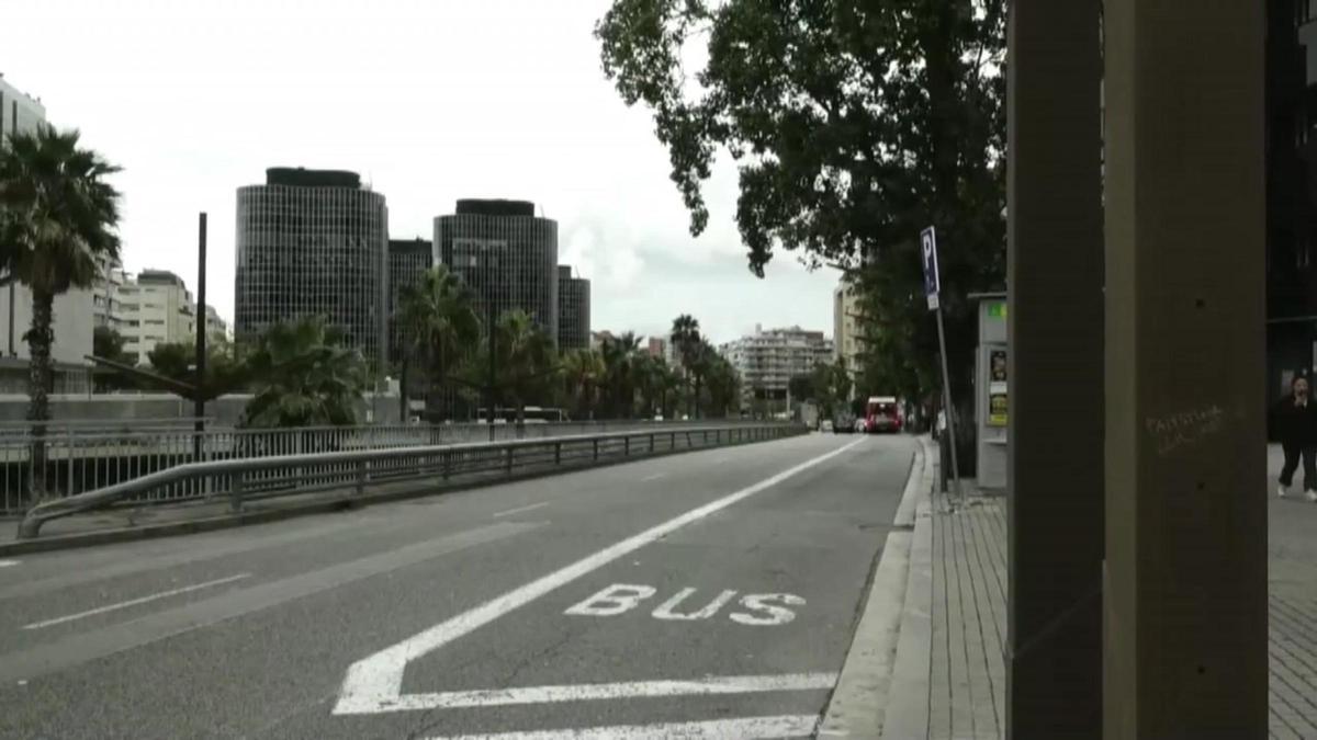 La Gran Via de Carles III, en Barcelona, donde ha fallecido una menor de 14 años atropellada por un autobús interurbano