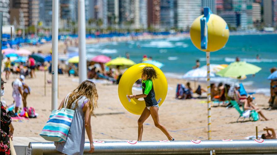 La playa de Levante de Benidorm, en una imagen del pasado fin de semana.