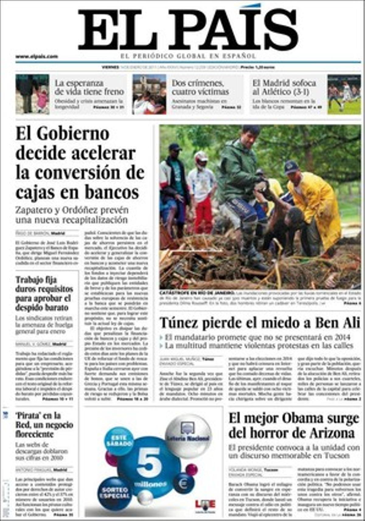 ’El País’ destaca que el Govern planeja una altra recapitalització de les caixes i accelerar la conversió en bancs, i que el conseller d’Economia, Andreu Mas-Colell, encoratja una segona tanda de fusions de bancs i caixes catalans.