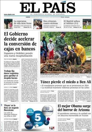 ’El País’ destaca que el Govern planeja una altra recapitalització de les caixes i accelerar la conversió en bancs, i que el conseller d’Economia, Andreu Mas-Colell, encoratja una segona tanda de fusions de bancs i caixes catalans.