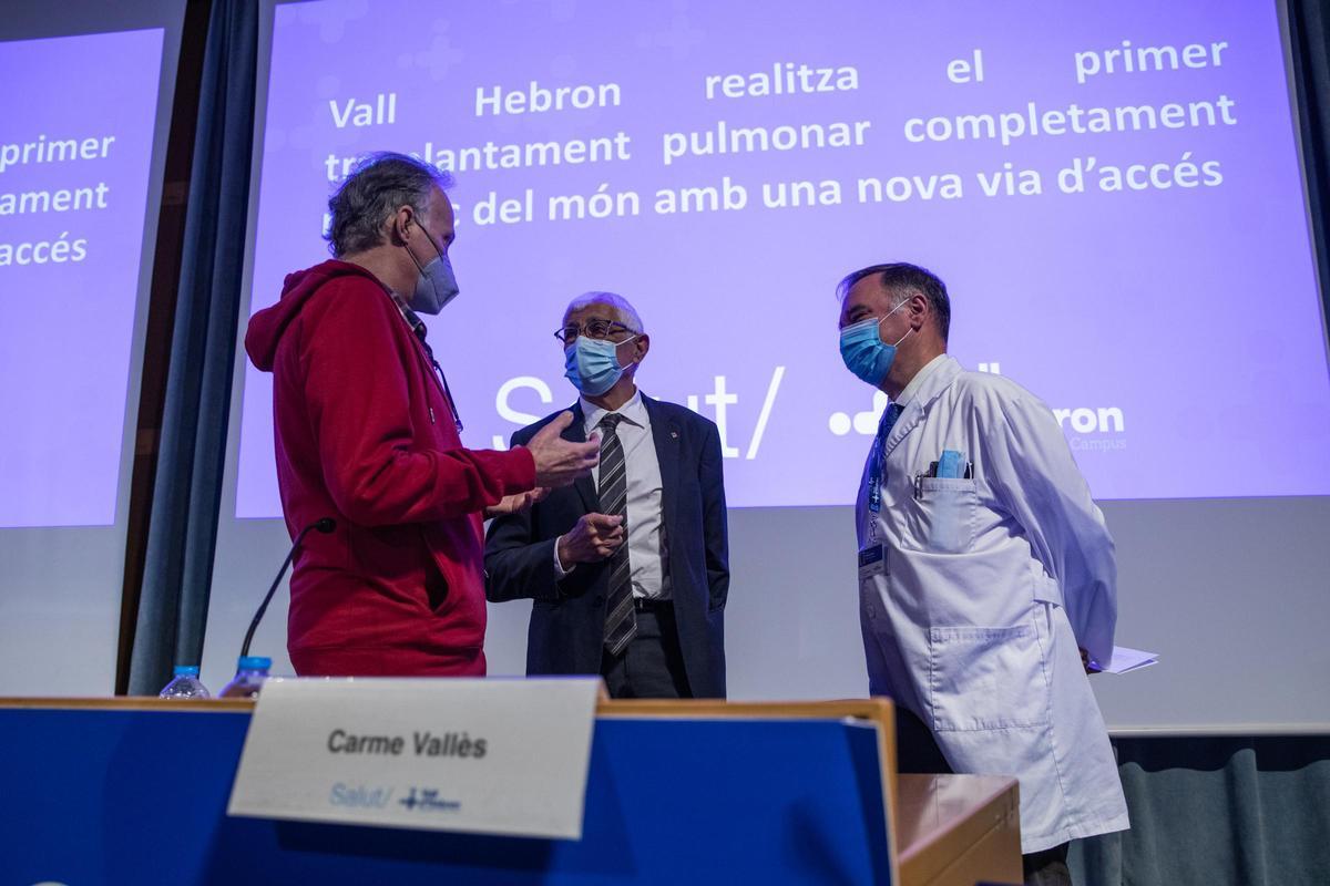 Xavier, el paciente que ha recibido el primer trasplante de pulmón robótico del mundo. La operación se ha llevado a cabo en el Hospital Vall dHebron de Barcelona.