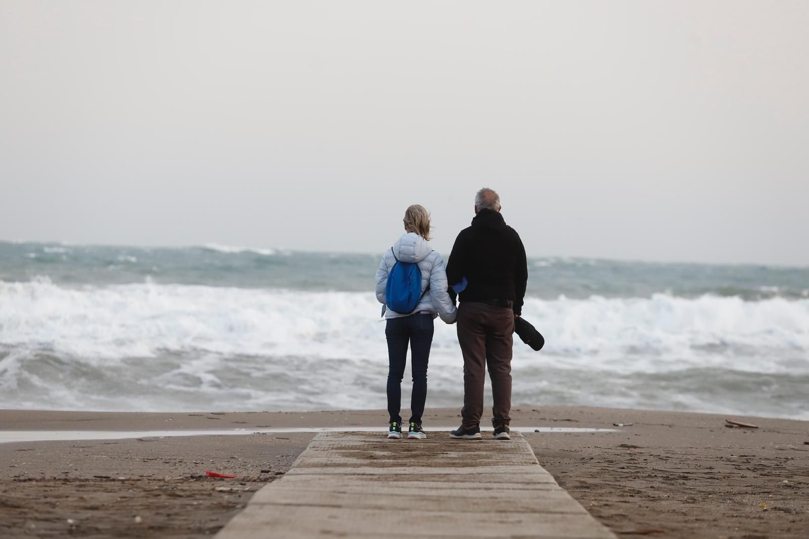 Temporal de viento y olas en la provincia de Málaga