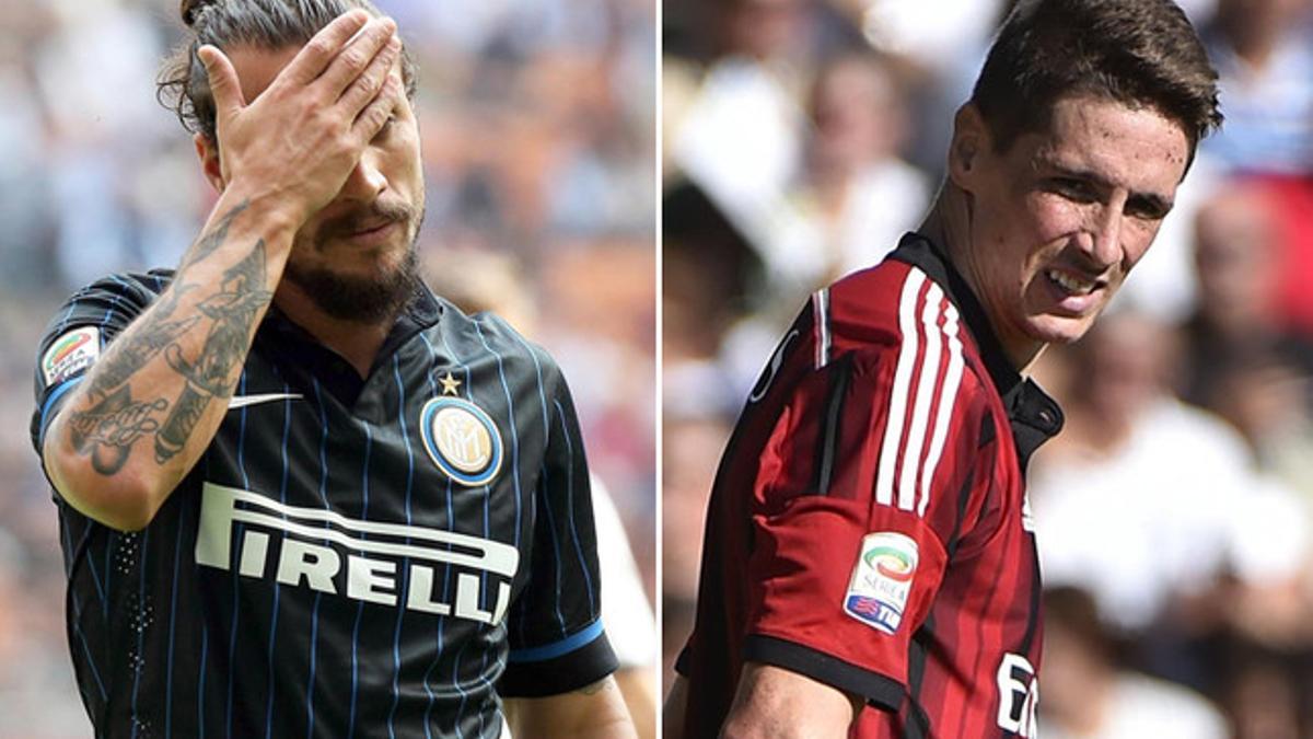 El Inter y el Milan firmaron sendos partidos para olvidar