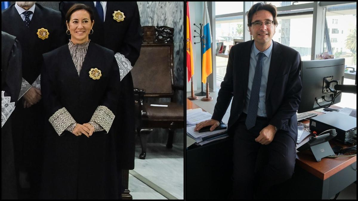 Los candidatos al decanato Belén Sánchez (izq.) y Juan Avello (der.).