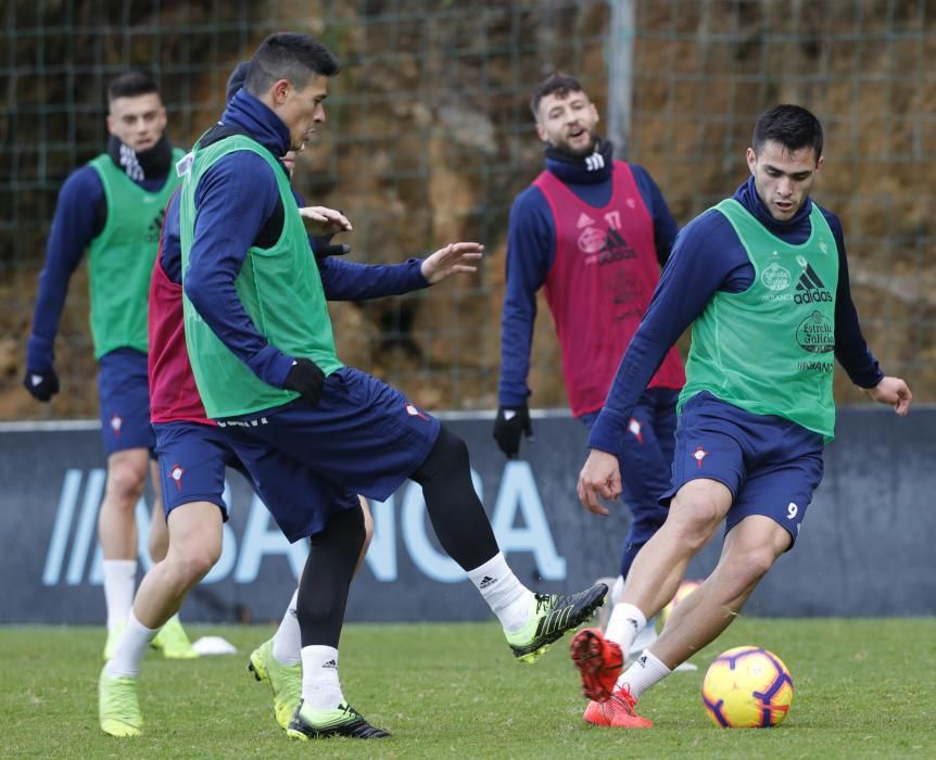 El Celta prepara en A Madroa el partido contra el Valladolid