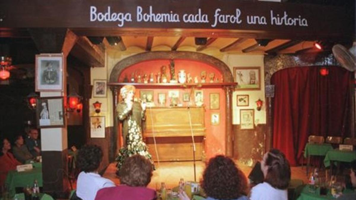 La Bodega Bohemia, pocos días antes de su cierre, en febrero de 1998.