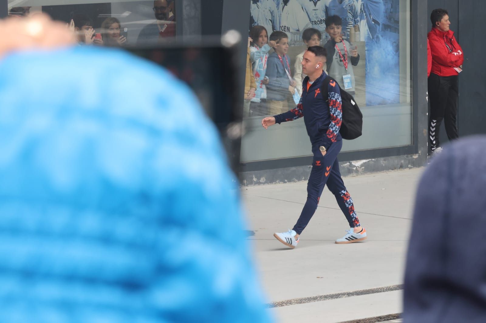 Llegada de los jugadores del Celta a Balaídos