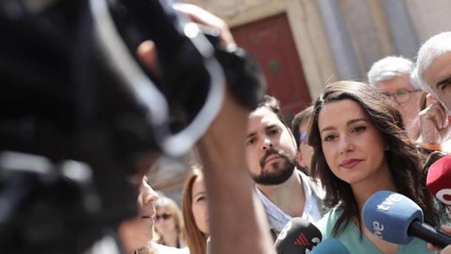 Inés Arrimadas, ahir a Vic