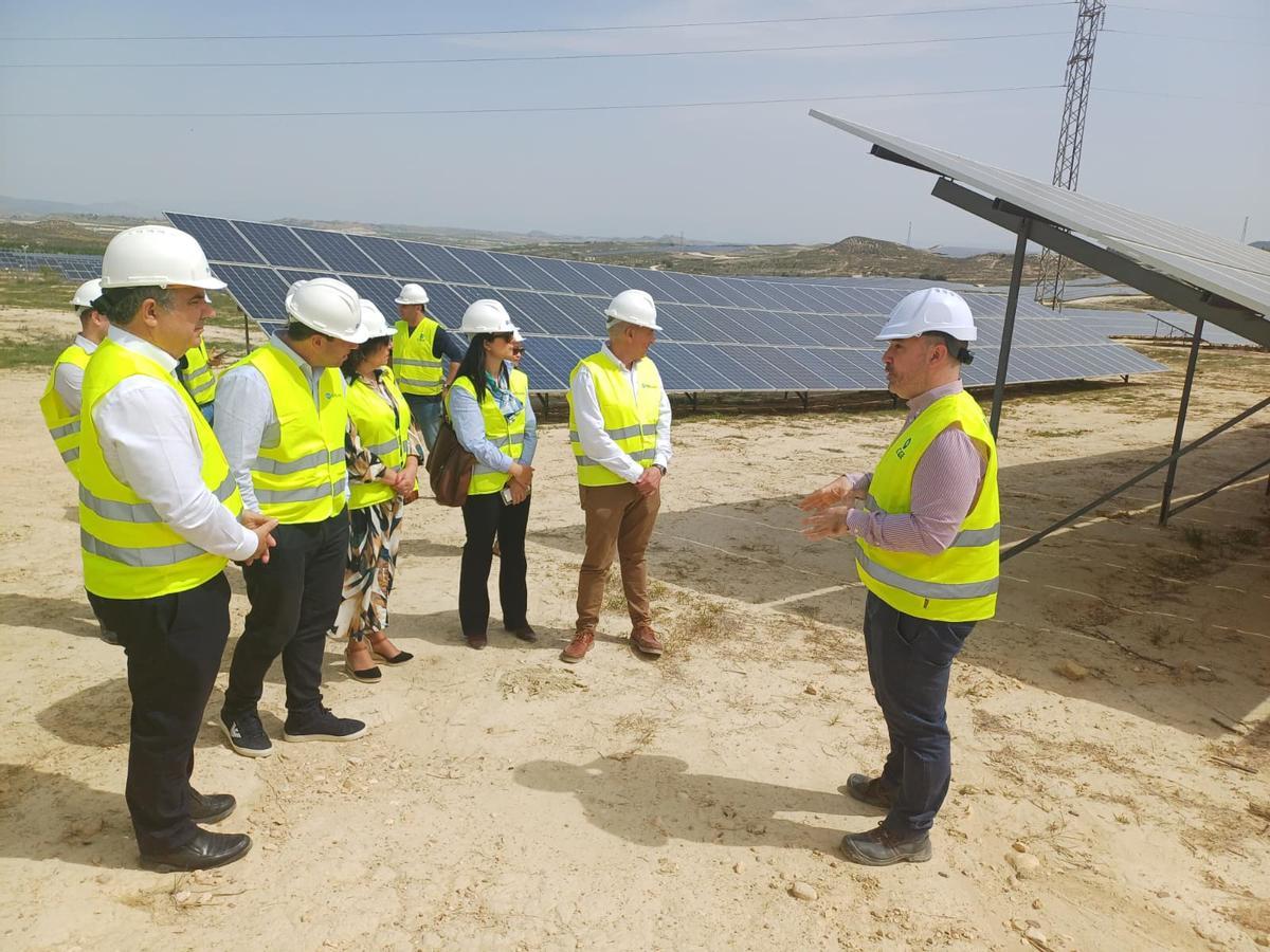 El consejero Juan María Vázquez visita la planta fotovoltaica que la firma China Three Gorges Europe (CTGE) tiene en Mula.