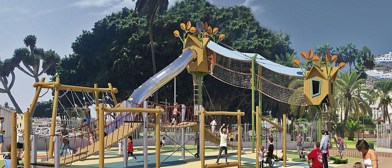 Infografía de una de las actividades infantiles del futuro parque en Puerto Rico.
