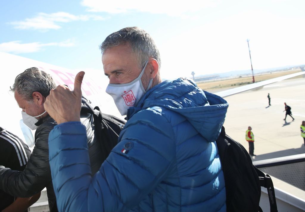 Luis Enrique, antes de volar hacia Italia.