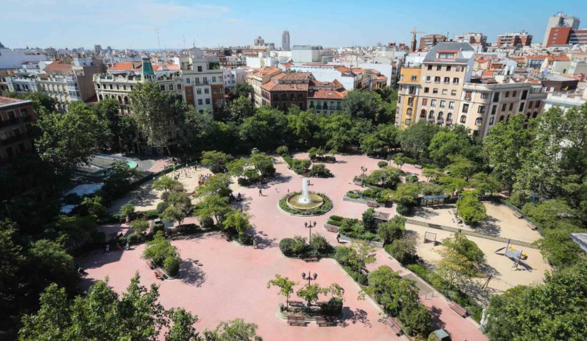 La plaza de Olavide, en Madrid