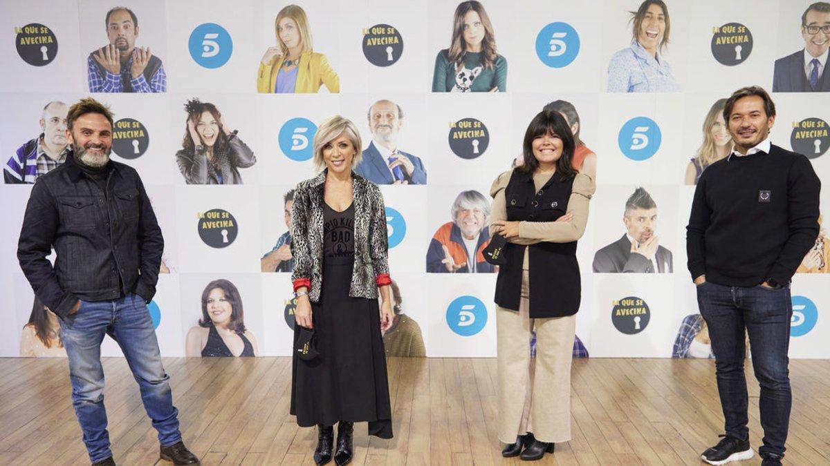 Fernando Tejero, Eva Isanta y Laura y Alberto Caballero en la rueda de prensa de la 12ª temporada de 'La que se avecina'