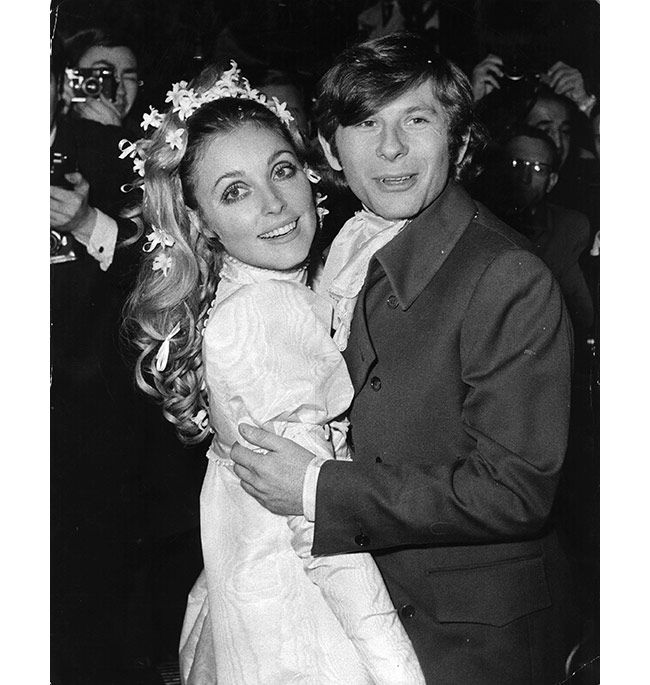 Roman Polanski y Sharon Tate en su boda