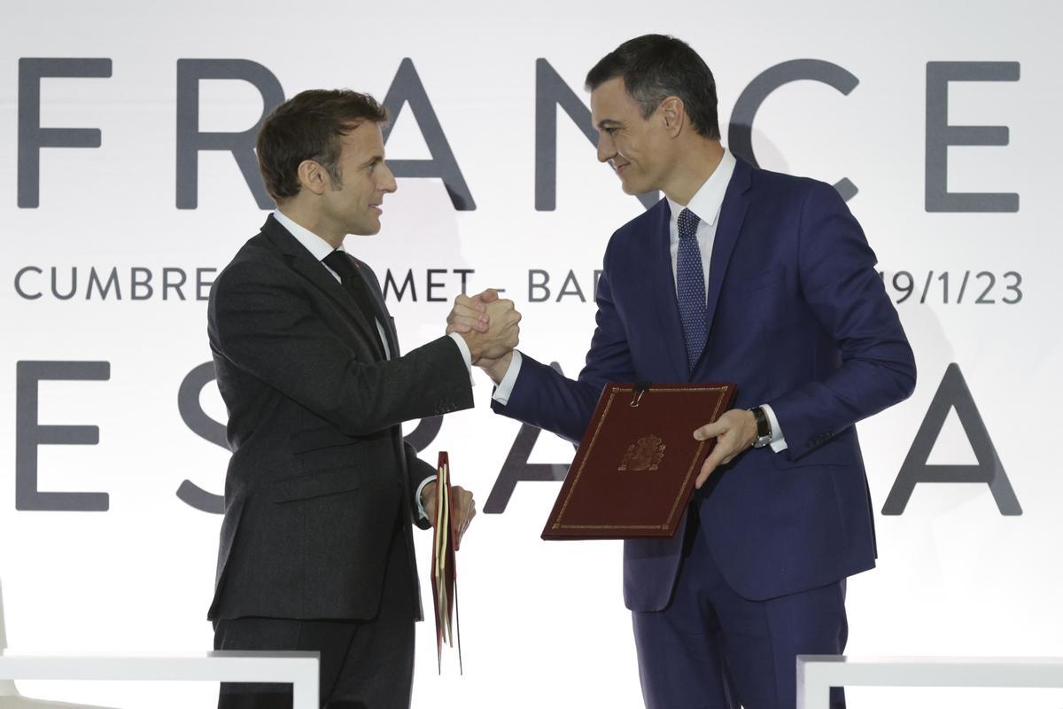 Emmanuel Macron y Pedro Sánchez