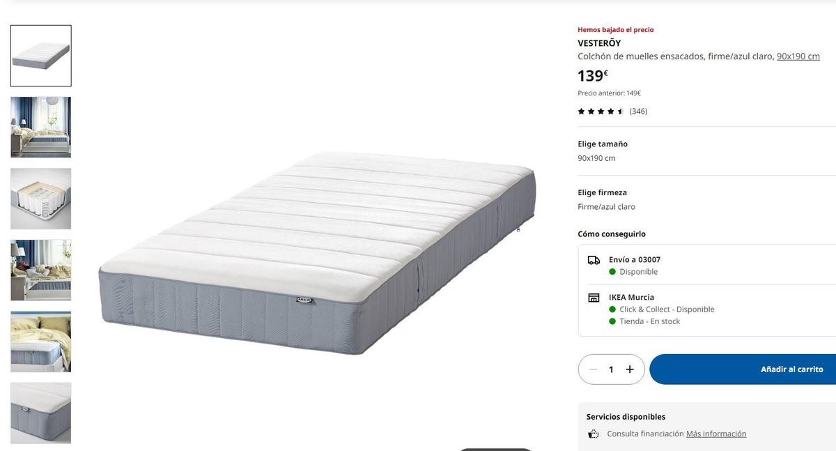 Colchón de Ikea.