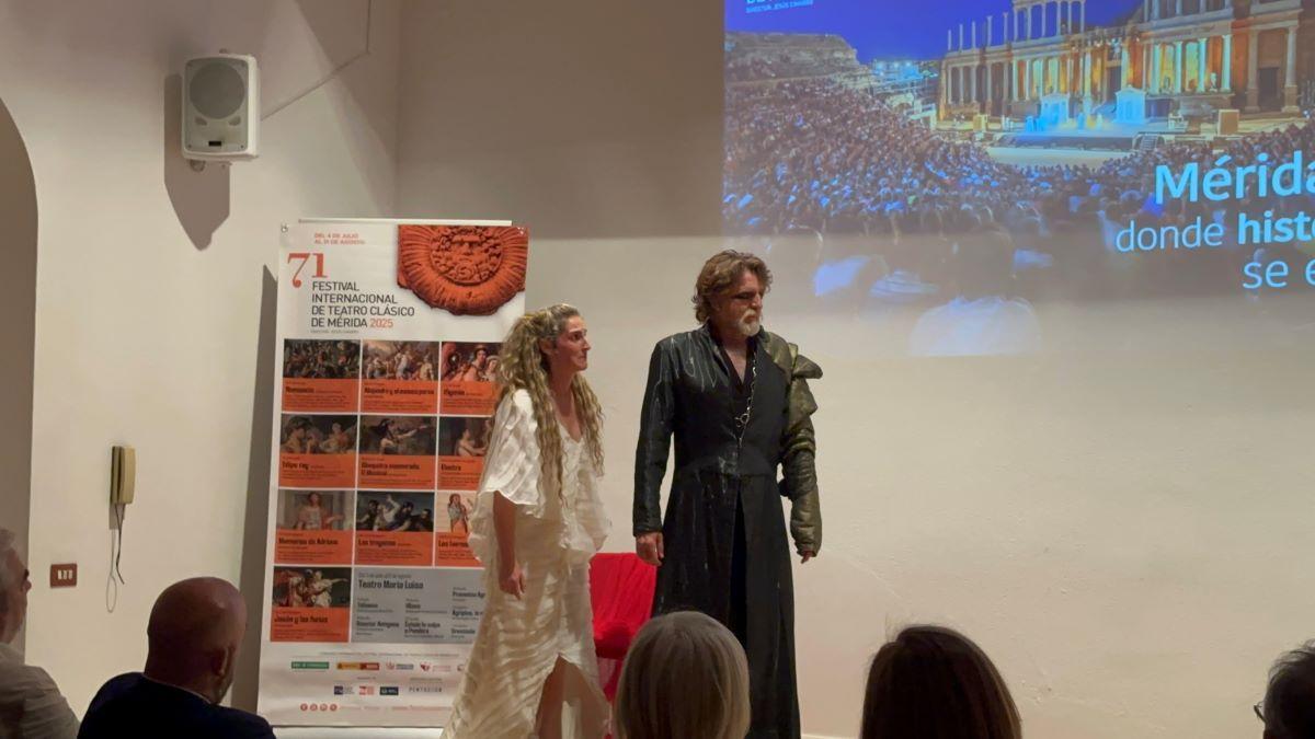 Vídeo | Respresentación de 'Ifigenia' durante la presentación del festival de teatro de Mérida