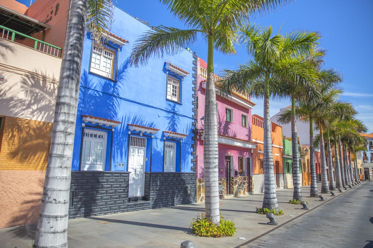 Casas coloridas en Puerto de la Cruz