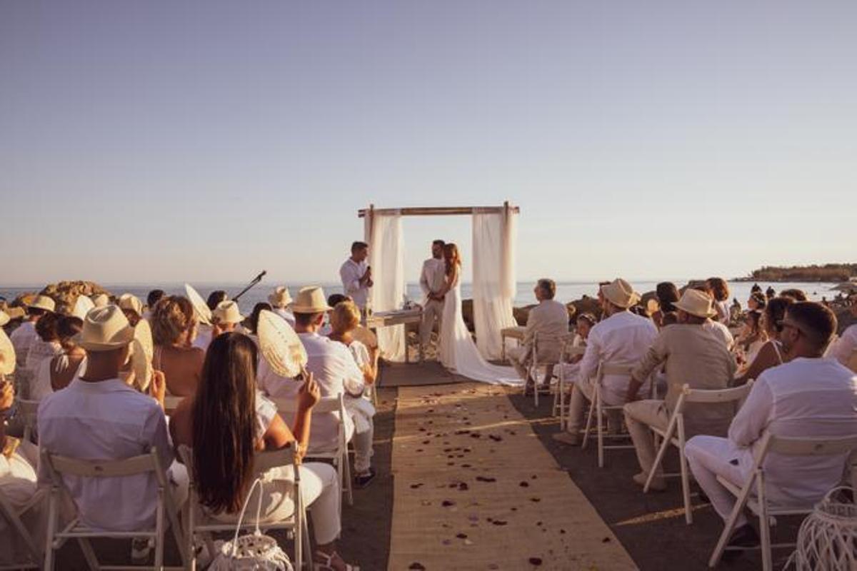 Momento de una boda ibicenca. 