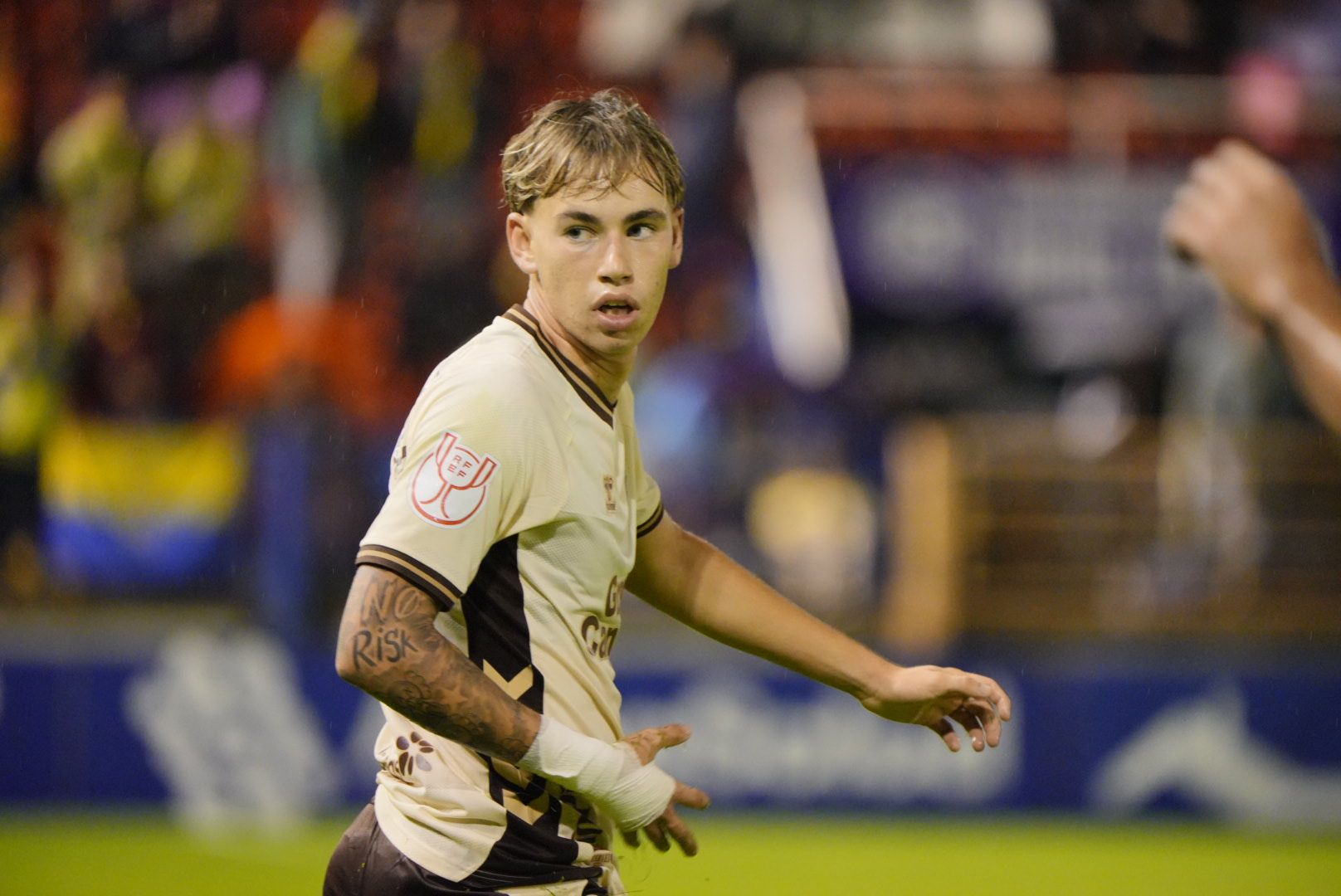 Adam Arvelo, durante el duelo de Copa del Rey entre la UD y el CD Extremadura