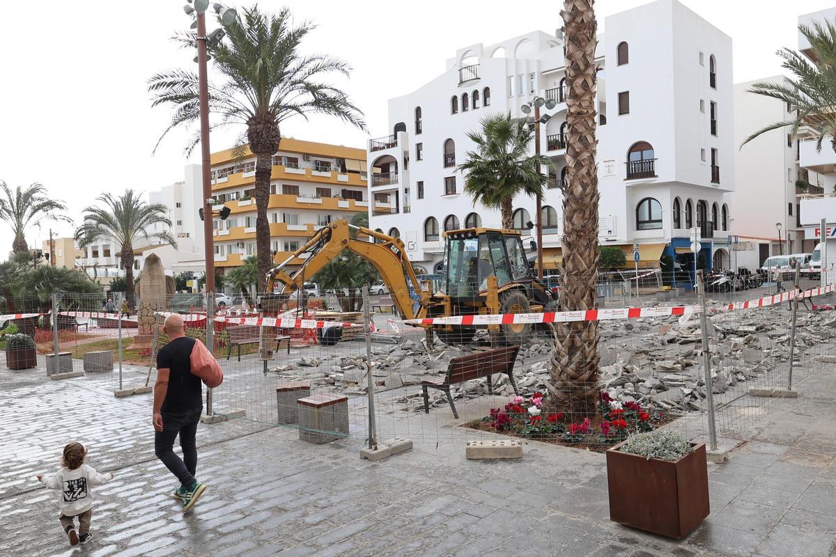 Obras el año pasado junto al Ayuntamiento de Santa Eulària