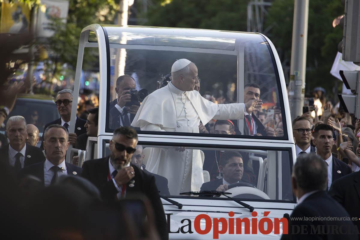 Murcianos presentes en la visita del Papa León XIV
