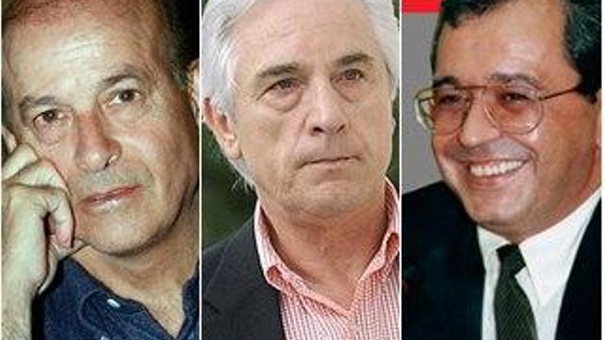 Juan Hormaechea, Gabriel Urralburu y José Marco.