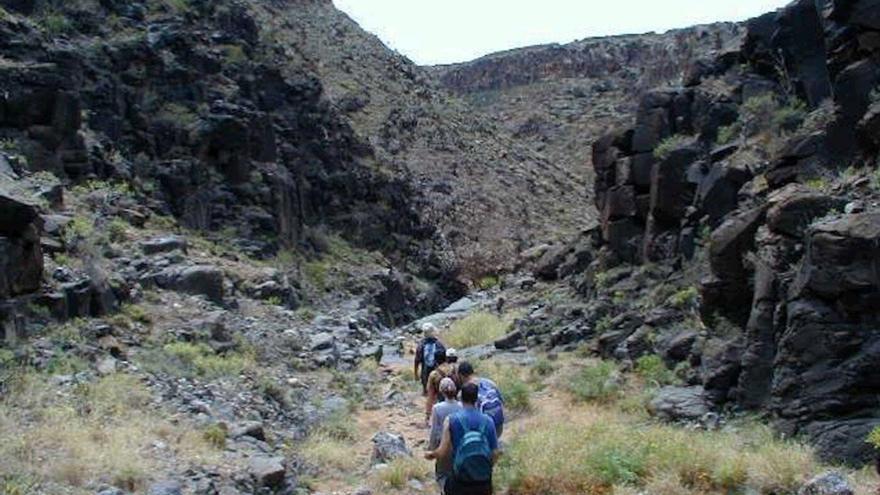 Barranco de Tenegüime, en el municipio de Teguise