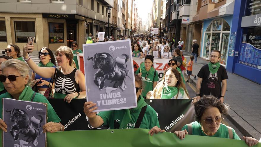 VÍDEO: Manifestación antitaurina en la Feria de Begoña de Gijón