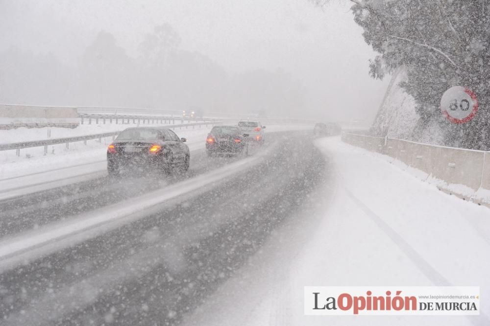 La nieve tiñe de blanco Murcia