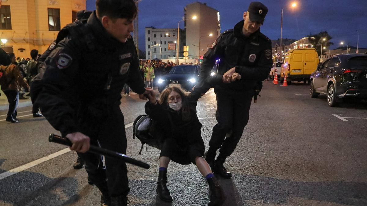 Protestas en Moscú contra la movilización de Putin