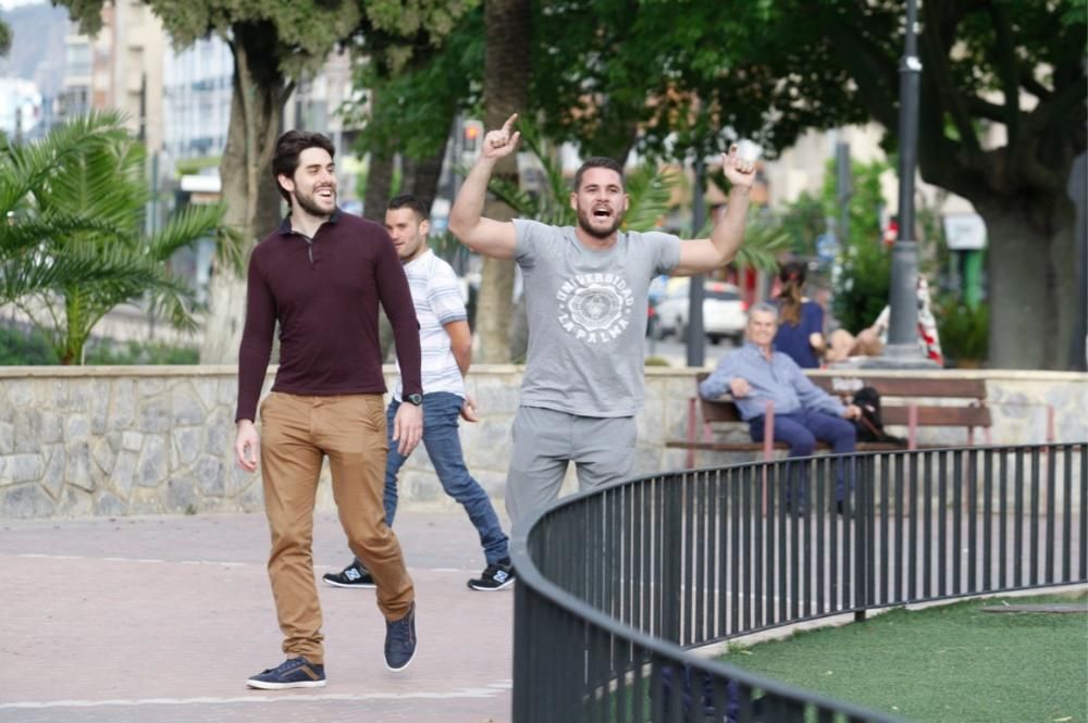 Celebración del título de Liga del Barcelona en Murcia