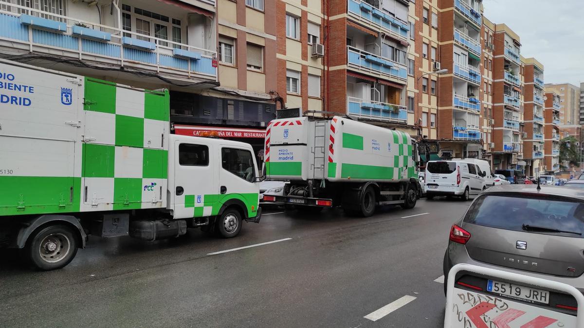 Camiones de basura en Madrid