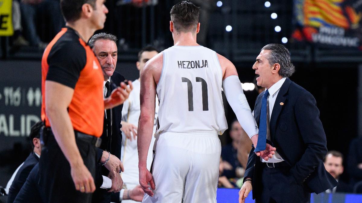 Mario Hezonja no saludó a Sergio Scariolo tras un cambio