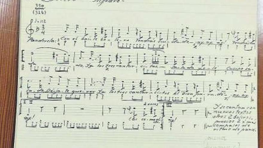 Partitura de El Bolero de Algodre