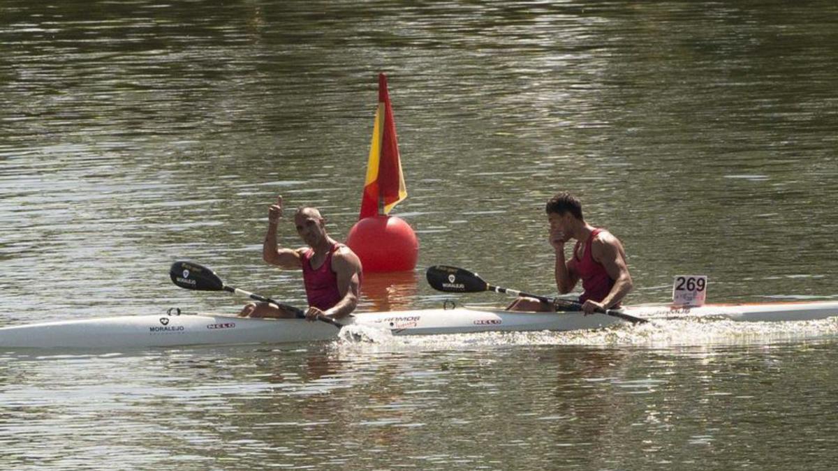 Emilio Merchán y Luis Álvarez, en meta. | J. L. F.