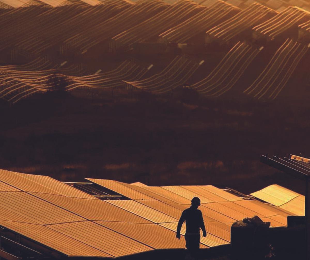 Planta fotovoltaica de Iberdrola en la Campiña Sur de Badajoz.