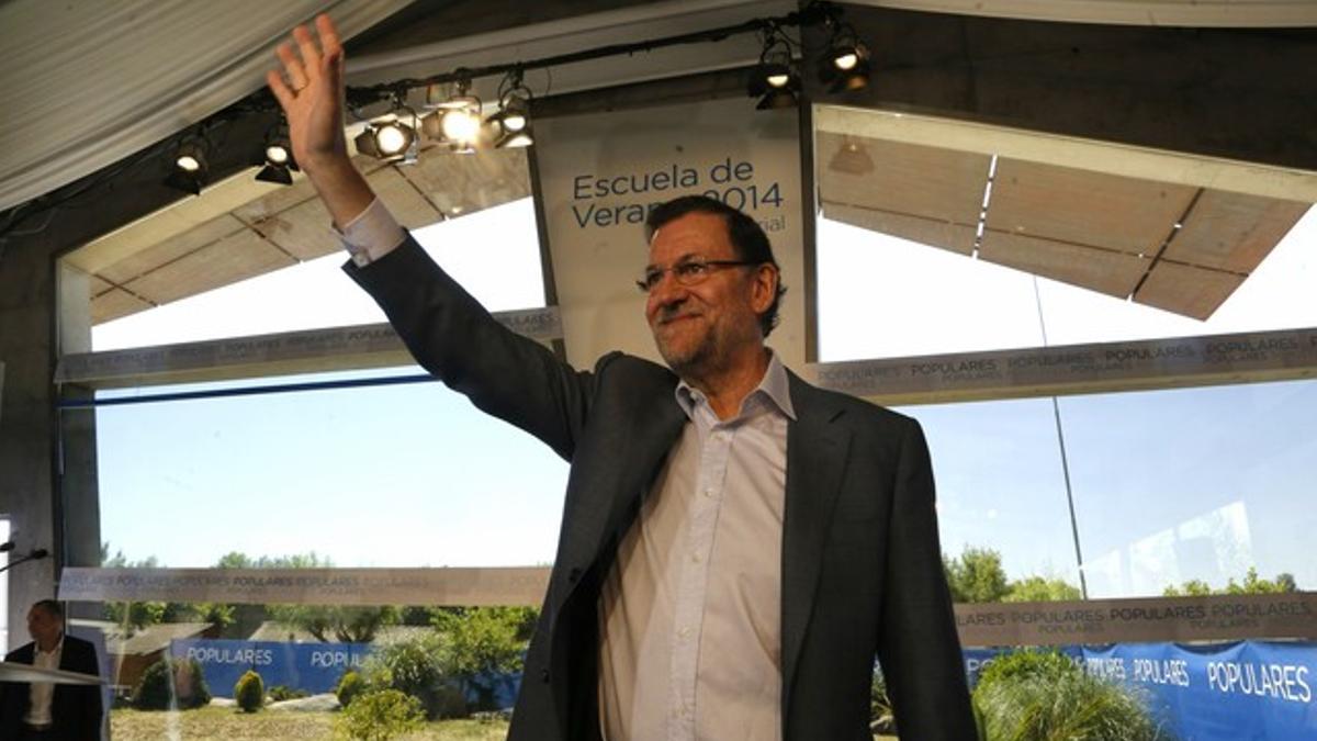 Rajoy, en la clausura de la escuela de verano, en El Escorial.