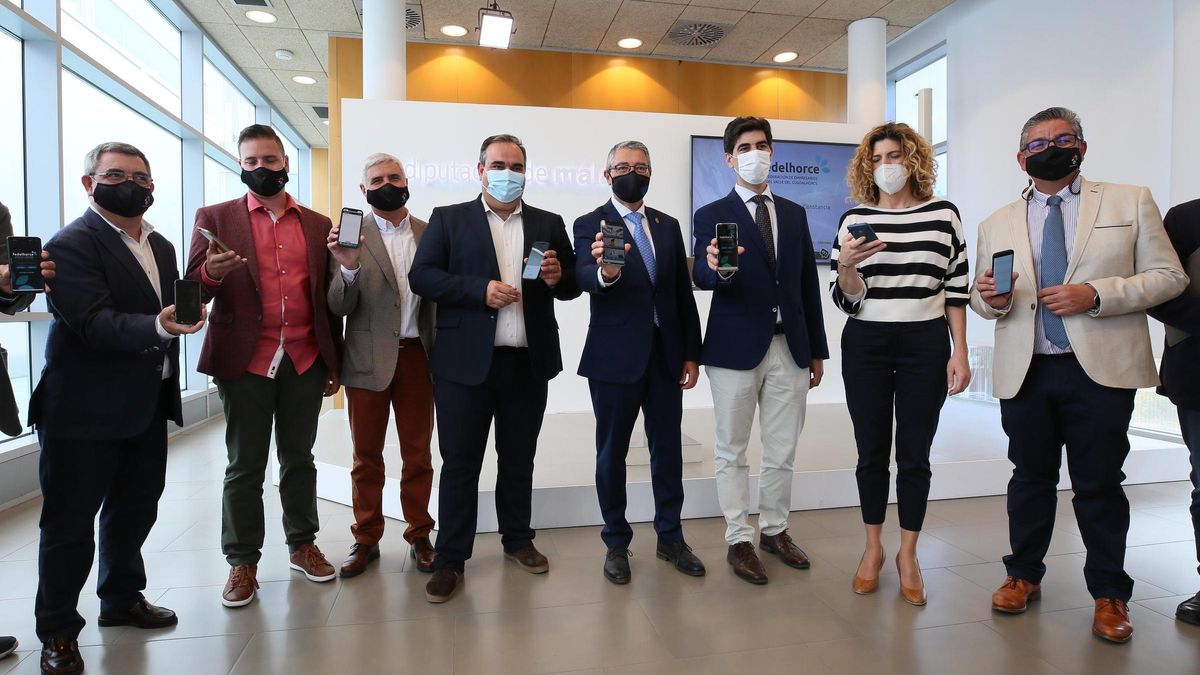 Empresarios de Fedelhorce en la presentación de la app en la Diputación de Málaga