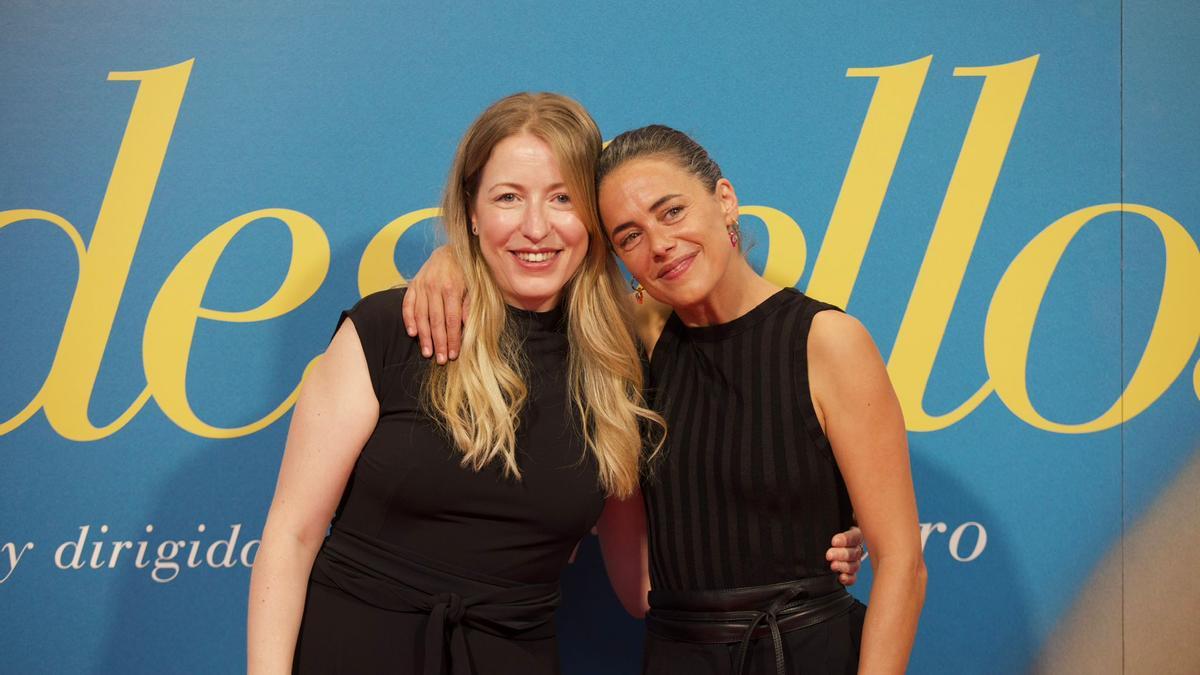 Pilar Palomero y Patricia López Arnaiz, en los cines Palafox de Zaragoza.